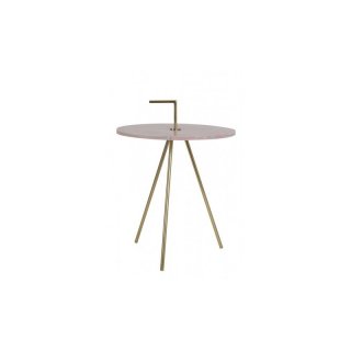 Beistelltisch Mona rosa marmor gold 42x56cm
