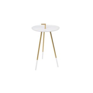 Beistelltisch Rocky wei/gold