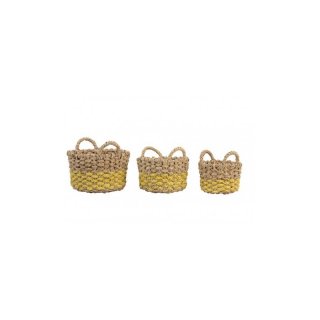 Krbe 3er Set natur/gelb
